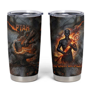 Ptah Egyptian Tumbler Cup God of Creation Great Artificer Hammer - Anvil Fire Forged
