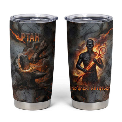 Ptah Egyptian Tumbler Cup God of Creation Great Artificer Hammer - Anvil Fire Forged