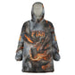 Ptah Egyptian Wearable Blanket Hoodie God of Creation Great Artificer Hammer - Anvil Fire Forged