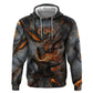 Ptah Egyptian Zip Hoodie God of Creation Great Artificer Hammer - Anvil Fire Forged