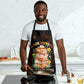 Black History Month Black African American Teachers Apron Afrocentric Floral Art with Motivational Typography