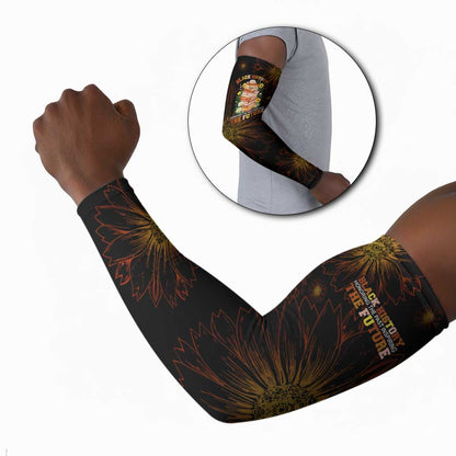 Black History Month Black African American Teachers Arm Sleeves Afrocentric Floral Art with Motivational Typography
