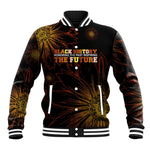 Black History Month Black African American Teachers Baseball Jacket Afrocentric Floral Art with Motivational Typography