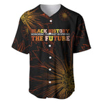 Black History Month Black African American Teachers Baseball Jersey Afrocentric Floral Art with Motivational Typography