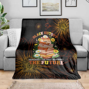 Black History Month Black African American Teachers Blanket Afrocentric Floral Art with Motivational Typography