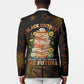 Black History Month Black African American Teachers Blazer Afrocentric Floral Art with Motivational Typography