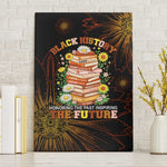 Black History Month Black African American Teachers Canvas Wall Art Afrocentric Floral Art with Motivational Typography