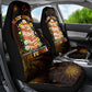 Black History Month Black African American Teachers Car Seat Cover Afrocentric Floral Art with Motivational Typography