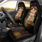 Black History Month Black African American Teachers Car Seat Cover Afrocentric Floral Art with Motivational Typography