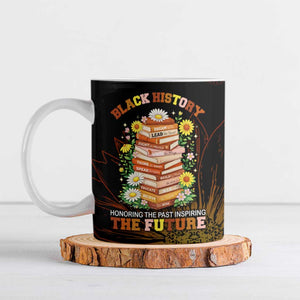 Black History Month Black African American Teachers Ceramic Mug Afrocentric Floral Art with Motivational Typography