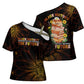 Black History Month Black African American Teachers Cross Shoulder Shirt Afrocentric Floral Art with Motivational Typography