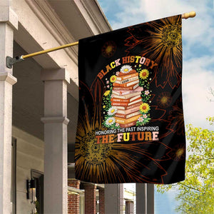 Black History Month Black African American Teachers Garden Flag Afrocentric Floral Art with Motivational Typography