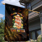 Black History Month Black African American Teachers Garden Flag Afrocentric Floral Art with Motivational Typography