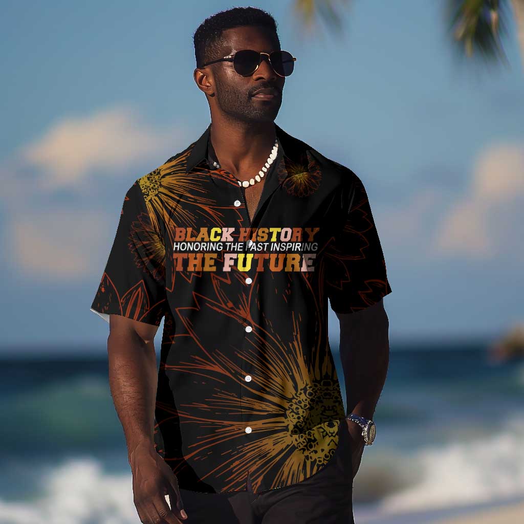 Black History Month Black African American Teachers Hawaiian Shirt Afrocentric Floral Art with Motivational Typography
