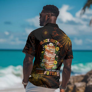 Black History Month Black African American Teachers Hawaiian Shirt Afrocentric Floral Art with Motivational Typography