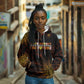 Black History Month Black African American Teachers Hoodie Afrocentric Floral Art with Motivational Typography