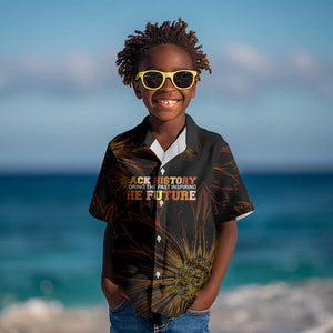 Black History Month Black African American Teachers Kid Hawaiian Shirt Afrocentric Floral Art with Motivational Typography