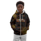 Black History Month Black African American Teachers Kid Hoodie Afrocentric Floral Art with Motivational Typography