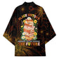 Black History Month Black African American Teachers Kimono Afrocentric Floral Art with Motivational Typography