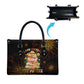 Black History Month Black African American Teachers Leather Bag Afrocentric Floral Art with Motivational Typography