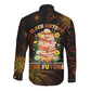 Black History Month Black African American Teachers Long Sleeve Button Shirt Afrocentric Floral Art with Motivational Typography