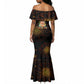 Black History Month Black African American Teachers Mermaid Dress Afrocentric Floral Art with Motivational Typography