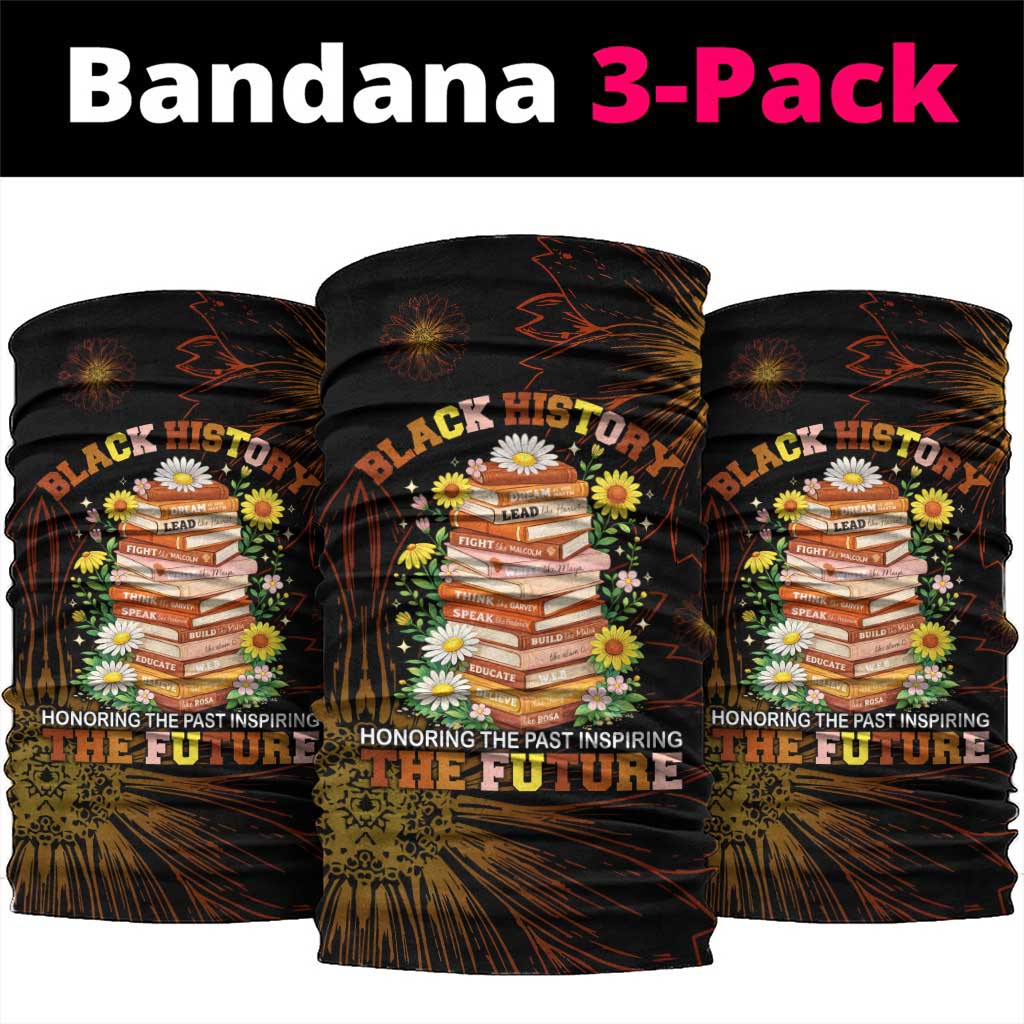 Black History Month Black African American Teachers Neck Gaiter Afrocentric Floral Art with Motivational Typography