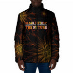 Black History Month Black African American Teachers Padded Jacket Afrocentric Floral Art with Motivational Typography