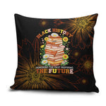 Black History Month Black African American Teachers Pillow Cover Afrocentric Floral Art with Motivational Typography
