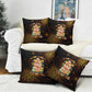 Black History Month Black African American Teachers Pillow Cover Afrocentric Floral Art with Motivational Typography