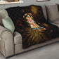 Black History Month Black African American Teachers Quilt Afrocentric Floral Art with Motivational Typography