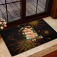 Black History Month Black African American Teachers Rubber Doormat Afrocentric Floral Art with Motivational Typography