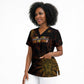 Black History Month Black African American Teachers Scrub Top Afrocentric Floral Art with Motivational Typography