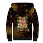 Black History Month Black African American Teachers Sherpa Hoodie Afrocentric Floral Art with Motivational Typography