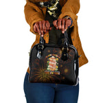 Black History Month Black African American Teachers Shoulder Handbag Afrocentric Floral Art with Motivational Typography