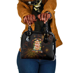 Black History Month Black African American Teachers Shoulder Handbag Afrocentric Floral Art with Motivational Typography