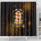 Black History Month Black African American Teachers Shower Curtain Afrocentric Floral Art with Motivational Typography