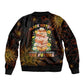 Black History Month Black African American Teachers Sleeve Zip Bomber Jacket Afrocentric Floral Art with Motivational Typography