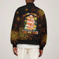 Black History Month Black African American Teachers Sleeve Zip Bomber Jacket Afrocentric Floral Art with Motivational Typography