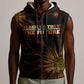 Black History Month Black African American Teachers Sleeveless Zip Hoodie Afrocentric Floral Art with Motivational Typography