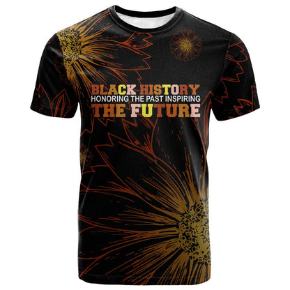 Black History Month Black African American Teachers T shirt Afrocentric Floral Art with Motivational Typography
