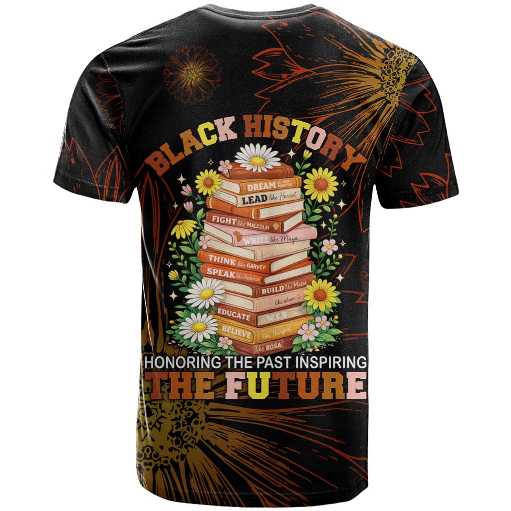 Black History Month Black African American Teachers T shirt Afrocentric Floral Art with Motivational Typography