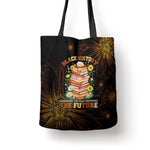 Black History Month Black African American Teachers Tote Bag Afrocentric Floral Art with Motivational Typography