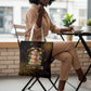 Black History Month Black African American Teachers Tote Bag Afrocentric Floral Art with Motivational Typography