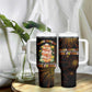 Black History Month Black African American Teachers Tumbler With Handle Afrocentric Floral Art with Motivational Typography