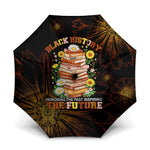 Black History Month Black African American Teachers Umbrella Afrocentric Floral Art with Motivational Typography