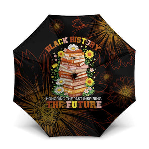 Black History Month Black African American Teachers Umbrella Afrocentric Floral Art with Motivational Typography