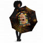 Black History Month Black African American Teachers Umbrella Afrocentric Floral Art with Motivational Typography