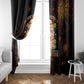 Black History Month Black African American Teachers Window Curtain Afrocentric Floral Art with Motivational Typography