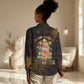 Black History Month Black African American Teachers Women Casual Shirt Afrocentric Floral Art with Motivational Typography